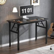 Bureau d'Ordinateur Informatique Pliante 100x60cm Table d'étude/à dîner Pliable pour Maison/Bureau,Noir - Need