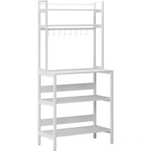 NEED Étagère de rangement de cuisine unité de rangement industrielle 80x40x170 cm Chariot de cuisine multifonctionnel à 5 ​​niveaux avec étagère pour
