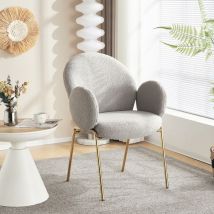 Need - Fauteuil, Chaise de Loisirs en Velours, Chaise de Canapé Individuelle, Chaise avec Pieds Métalliques pour Salle à Manger, Restaurant, Salon