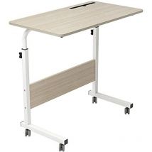 Need Laptoptisch Mit Rollen, Tablet-ständer, 80 X 40 Cm, Beistelltisch Für Laptop Neben Bett Oder Sofa,beige
