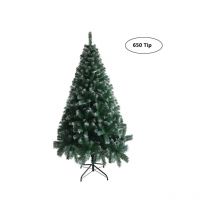 Sapin de Noël à 650 branches en pvc blanc avec pieds en fer de 6 pieds - Need