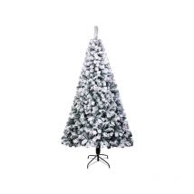 Sapin de Noël floqué en pvc de 7 pieds, 1 300 branches étalées naturellement - Need