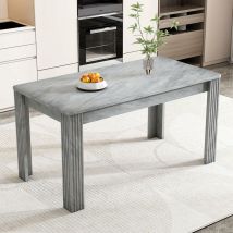 Need - Table de Salle à Manger 117 cm Table à Café Rectangulaire, Îlot de Cuisine pour Salon, Salle à Manger, Cuisine, Gris
