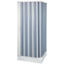 Negrari - Box doccia a soffietto a due lati in pvc guide estensibili aperture reversibili misure 80-92 x 80-92 cm - confezione 1