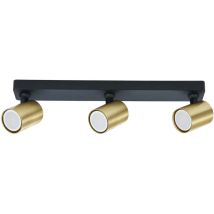 Spot Plafond Barre Snow 3xgu10 Laiton/noir Lightprestige
