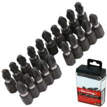 Neilsen - 20pc Impact Bit Set Drill Driver Screwdriver Bits 25mm Pozi Drive