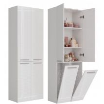 Nel 2K/DD Badezimmerpfosten, glänzend weiss