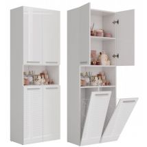 Nel 2K/DK Badezimmerpfosten, glänzend weiss