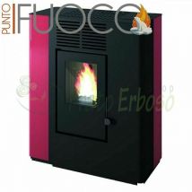 Punto Fuoco - Nella - Stufa canalizzata a pellet da 9.2 Kw rossa