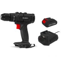 Boudech - Nelton 20 - Trapano avvitatore a percussione a batteria Alfa Line, con 18 regolazioni e mandrino metallico 10mm, 1 batteria 2a +