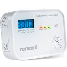 Nemaxx - Kohlenmonoxid Melder mit aukustischem & optischem Alarm – Co Melder Gaswarner Haus & Wohnmobil/Wohnwagen-Carbon Monoxide