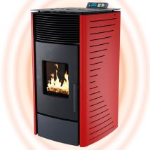Nemaxx - Pelletofen P12 - Pelletheizung mit 13,6 kW – Pelletofen [hohe heizleistung] – Pelletofen Elektrokamin Wi-Fi Ready – Pelletofen mit hoher