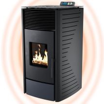Nemaxx - Poêle à pellets P12 - Chauffage à pellets avec 13,6 kW – Poêle à pellets cheminée électrique Wi-Fi Ready – Poêle à pellets avec une haute