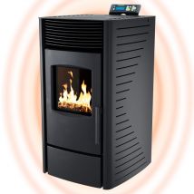 Nemaxx - Poêle à granulés P9 - Chauffage à granulés avec 9 kW – Poêle à granulés Cheminée électrique Wi-Fi Ready – Poêle à granulés avec haute