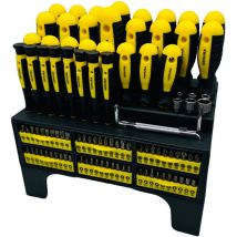 Coffret tournevis Et Embouts - 23 Tournevis, 8 de Precision, 1 Poignée, 6 Douilles et 60 Embouts - Chrome Vanadium - Qualité Professionnelle - Nemura