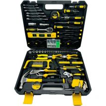 Mallette outils 168pcs Douilles, pinces, tournevis, marteau, clés, scie, embouts Chrome Vanadium -Marque Française - Nemura