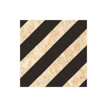 Eiffel Art Construction - Carrelage sol / mur effet bois osb motif noir 60x60 cm nenets strand NEGRO(vendu par boite de 1.05m2)