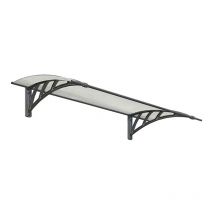 Palram - Patio Cover Neo Door Awning Canopy 1350 Twinwall - Polycarbonate - L136.5 x W85.5 x H30 cm - Grey