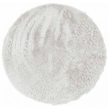 Thedecofactory - neo yoga - Tapis lavable à base fine et souple extra doux blanc diam.160