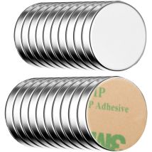 Neodym Klebe-magnete 20x Selbstklebend Magnet Scheibe Stark Rund Klein 15x2mm
