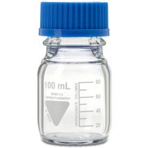 1 – 0195 Laboratorio bottiglie, kimax boro 3.3, GL45, Blu Tappo a Vite, 100 ml - Neolab