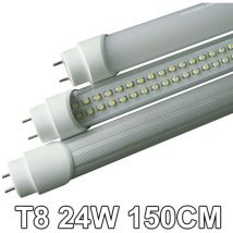 Trade Shop - Tubo De Neón Led T8 Smd De 24 w '150 Cm' Conector Led Luz Blanca Natural Fría Cálida - Cubierta De Opaca