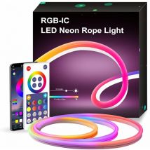 Bleosan - Neon Ruban led 3m rgbic Bande led Bluetooth avec Contrôle app Multicouleurs rgb pour la Chambre Salon Bar Bandeau Plafond