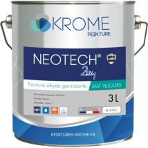 Krome Neotech Mat Velours Peinture Impression et Finition Murs et Plafonds - Intérieur Couleur: Blanc - Conditionnement: 3L