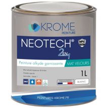 Krome Neotech Mat Velours Peinture Impression et Finition Murs et Plafonds - Intérieur Couleur: Blanc - Conditionnement: 1L