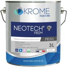 Krome Neotech Prim Peinture d'impression Murs et Plafonds - Intérieur Couleur: Blanc - Conditionnement: 3L
