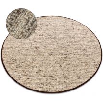 Nepal 2100 circle sand, beige carpet - woolen, double-sided, natural beige round 100 cm