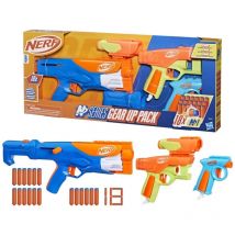 Pack 3 blasters n Series Gear Up, pistolet a fléchettes, 18 fléchettes N1 compatibles uniquement avec les blasters ... - Nerf