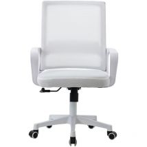 Nest Dream - Chaise de bureau en tissu Mesh - Mars - Blanc