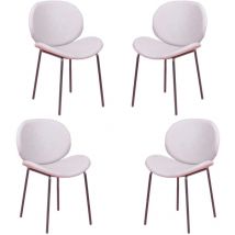 Nest Dream - Lote de 4 sillas vintage tapizadas - Slice - Gris