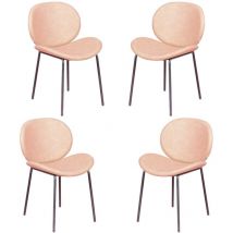 Nest Dream - Lote de 4 sillas vintage tapizadas - Slice - Beige