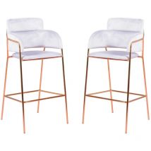 Pack de 2 taburetes de diseño - Cruiser - Gris - Nest Dream