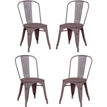 Nest Dream - Pack de 4 sillas metálicas - Bistro - Antique