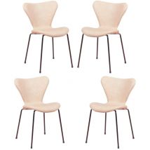 Nest Dream - Set de 4 Sillas vintage tapizadas - Seven - Beige