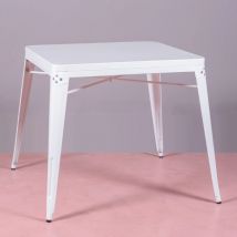 Nest Dream - Table industrielle en acier - Bistro - Blanc