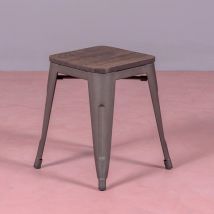 Nest Dream - Tabouret bas industriel en acier - Bistro - Antique