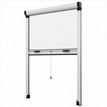 Stop Inset - Net de moustique à rouleaux verticaux universels avec finition en coffre-fort blanc 140x170 cm