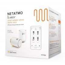 Netatmo – Têtes Thermostatiques Wifi Blanches – Kit Double Pour Gestion De Chauffage Connecté – Contrôle Via Application Smartphone – Détection 