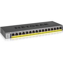 Netgear Gs116pp Switch Ethernet Gigabit Non Gestito Con Poe, Supporto Poe, Alimentazione Tramite Porta, Montaggio Incluso