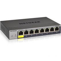 Netgear - GS108Tv3 Managed L2 Gigabit Ethernet (10/100/1000) Grau