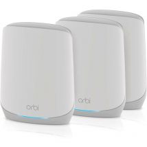 Orbi Mesh WiFi 6 RBK763S - Triband AX5400, Router con 2 satelliti, copertura fino a 525 m2 e 75 dispositivi, velocità fino a 5.4 Gbps - Netgear