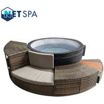 Netspa - ice - Ice Bath 4 places 3kW - Bain Froid Semi-rigide & Mobilier - Fonction Spa chaud et bulles de 3° à 42°C