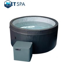Netspa - ice - Ice Bath 4 places 3kW - Bain Froid Semi-rigide - Fonction Spa chaud et bulles de 3° à 42°C