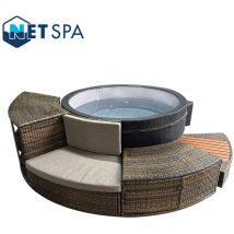 Netspa - ice - Ice Bath 4 places 5kW - Bain Froid Semi-rigide & Mobilier - Fonction Spa chaud et bulles de 3° à 42°C