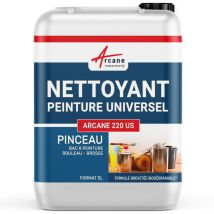 Nettoyage pinceau Solvant peinture Diluant tous types de peintures vernis lasure Brosse rouleau - 5 l Arcane Industries