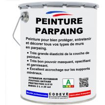 Codève Bois - Peinture Parpaing - 4x5 l - Codeve Bois - ral 9017 - Noir signalisation - Pour La Protection D'un Mur Parpaing, Brique Ou Béton